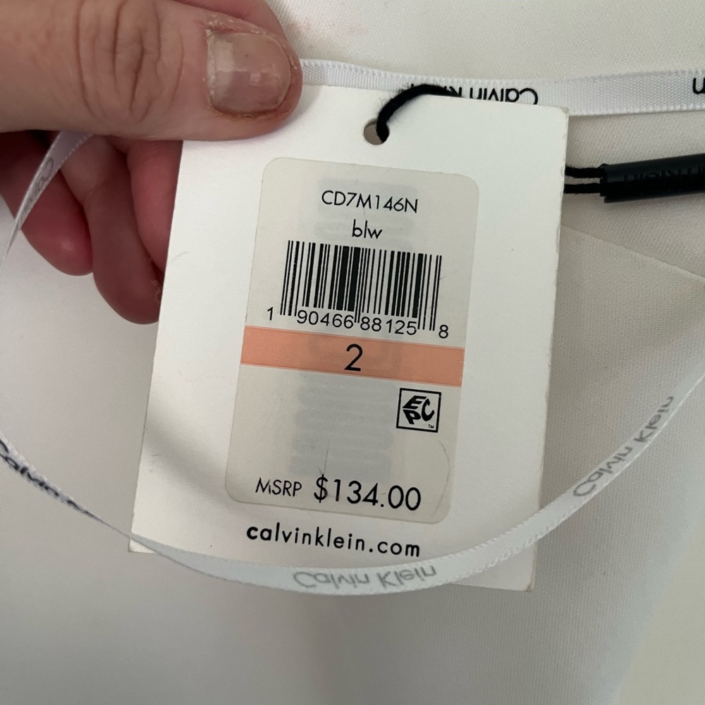 Calvin Klein dress sleeveless black-and-white size 2
